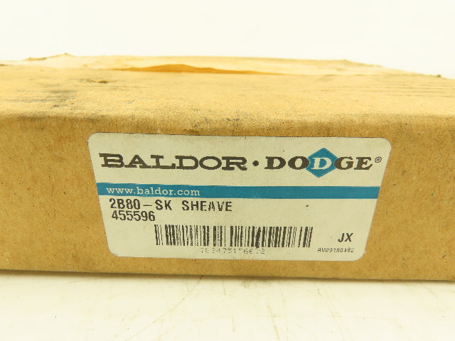 Baldor Dodge 2B80-SK 2-Groove A,B-Belt Pulley Sheave QD Bushing 8.35" OD