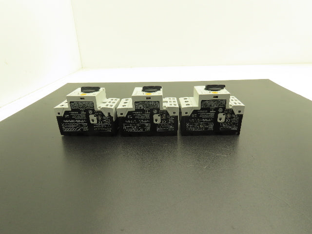Moeller PKZM0 PKZM0-4-SC Manual Motor Starter 2.5-4A 3Hp 600vAC 3Ph Lot Of 3
