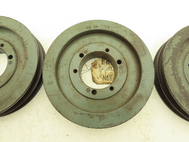 TB Woods 2B 7.4 SK 2-Groove A,B-Belt Pulley Sheave SK Bushed 7.75" OD Lot of 3