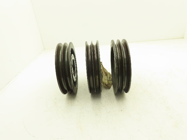 TB Woods 2B 7.4 SK 2-Groove A,B-Belt Pulley Sheave SK Bushed 7.75" OD Lot of 3