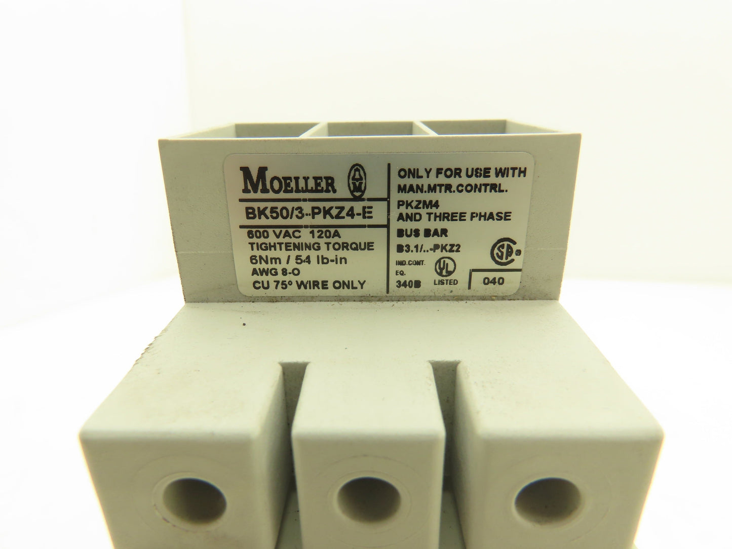Moeller PKZM4-32 Manual Motor Starter 24-32A 30Hp 600vAC 3Ph