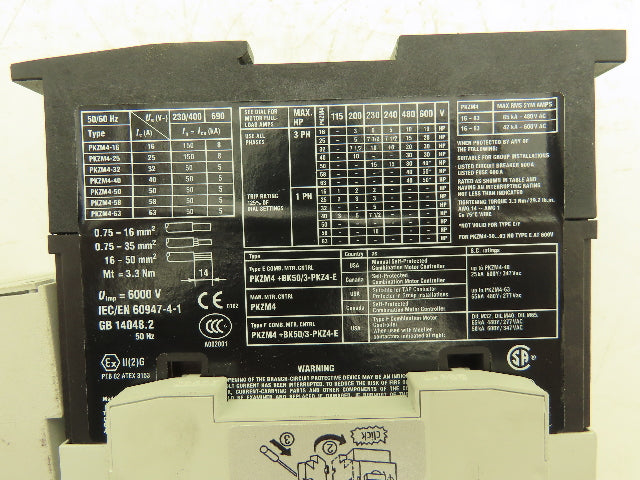 Moeller PKZM4-32 Manual Motor Starter 24-32A 30Hp 600vAC 3Ph