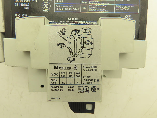 Moeller PKZM4-32 Manual Motor Starter 24-32A 30Hp 600vAC 3Ph
