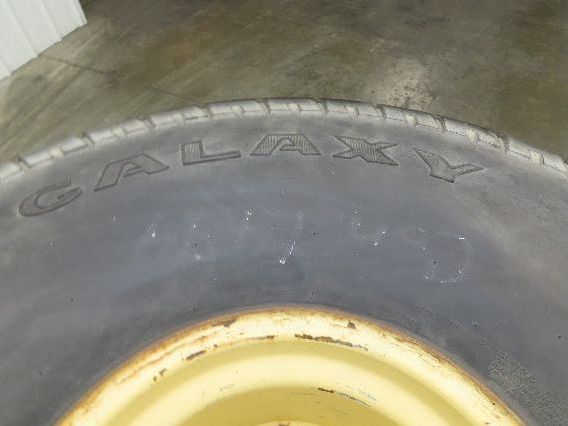 Galaxy 22.5LLx16.1 Turf Special Tractor Tires 6 Ply 8 Lug John Deere 5400 Set