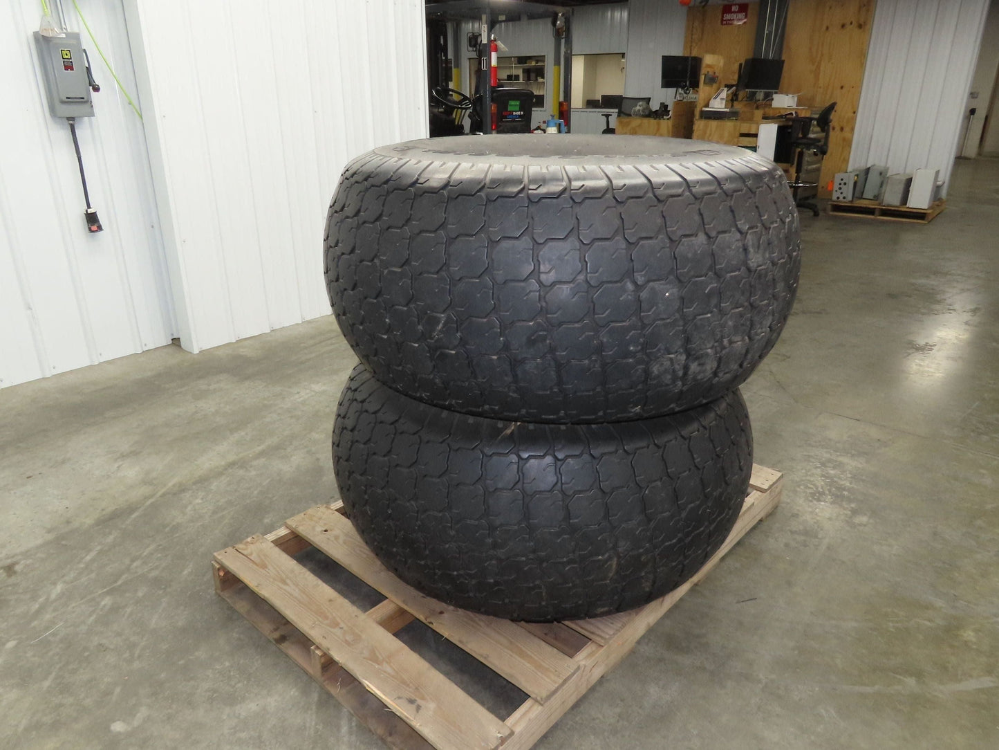 Galaxy 22.5LLx16.1 Turf Special Tractor Tires 6 Ply 8 Lug John Deere 5400 Set