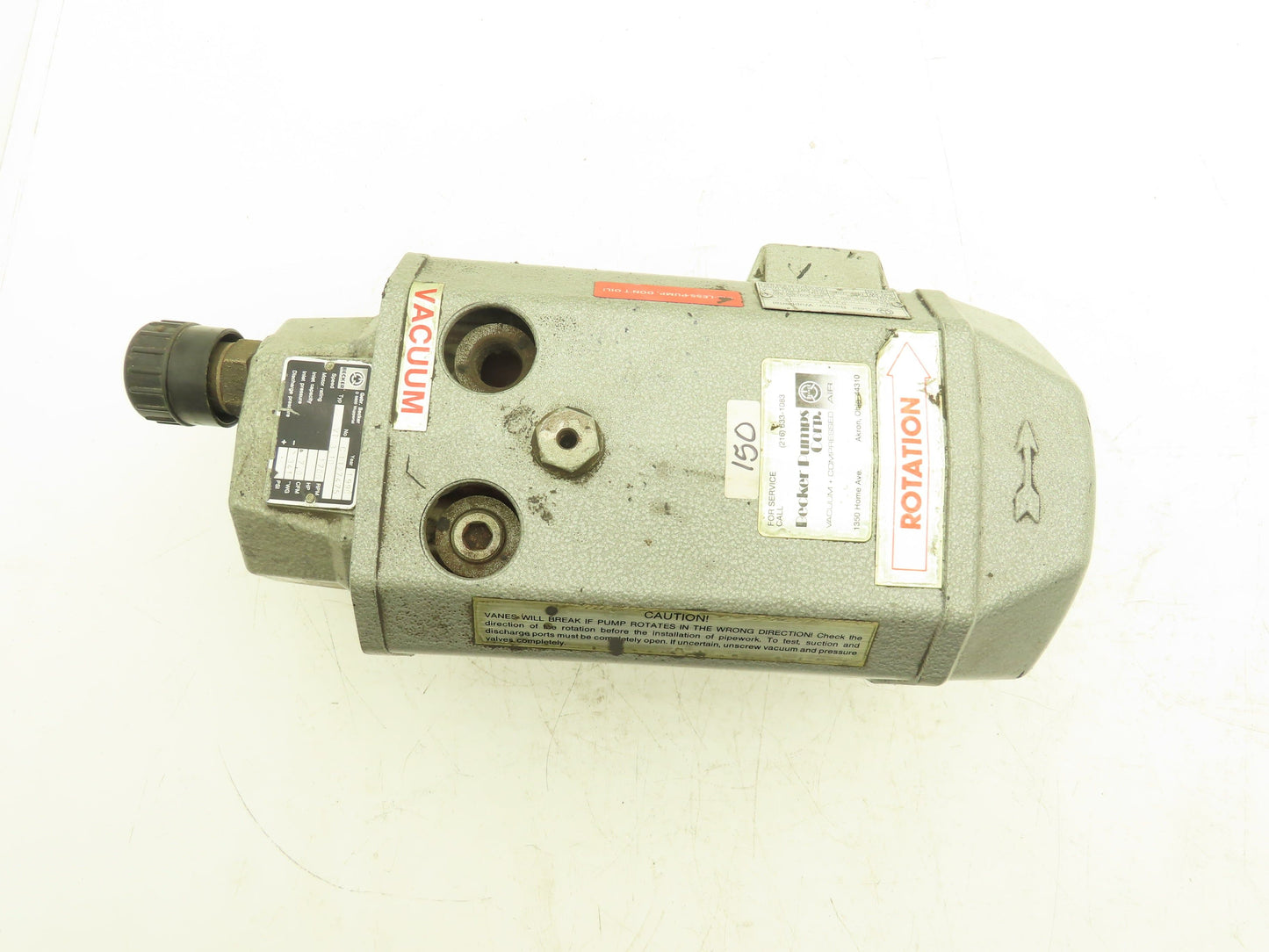 Becker VT 3.10 Vacuum Pump 1700rpm 7cfm 341" H2O 3Ph 460v Oil-less