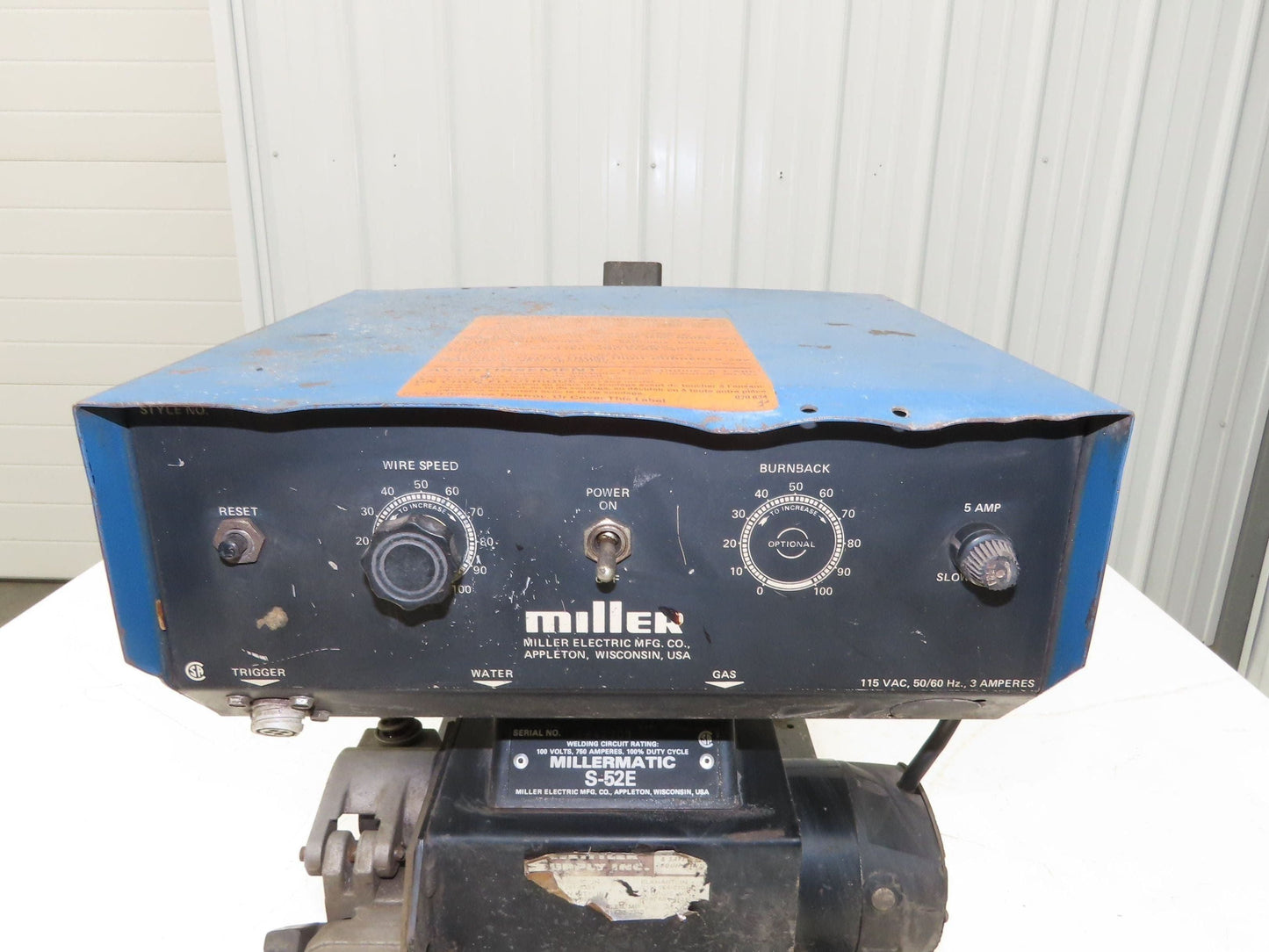 Miller S-52E Mig Welder Wire Feeder 115V Millermatic Spool .035" Rollers