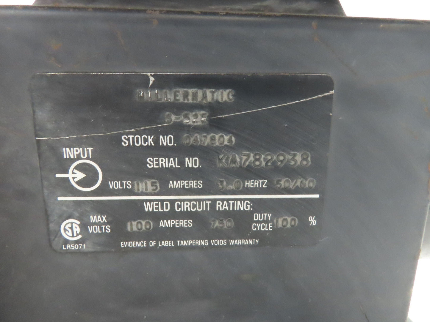 Miller S-52E Mig Welder Wire Feeder 115V Millermatic Spool .030" Rollers