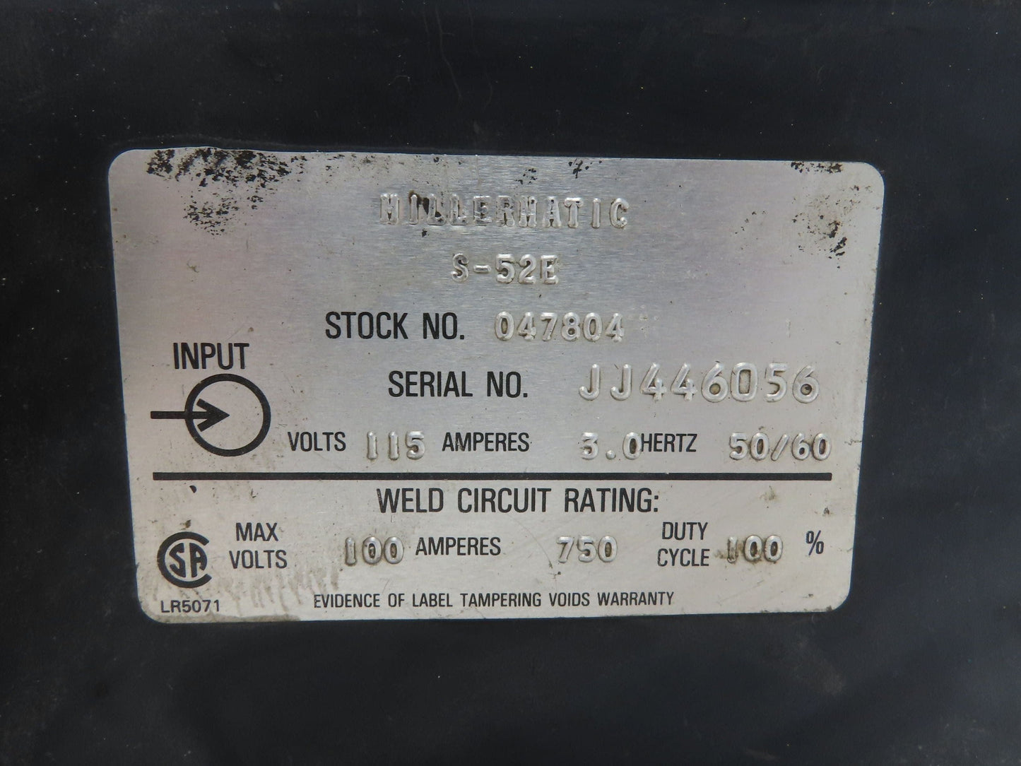Miller S-52E Mig Welder Wire Feeder 115V Millermatic Spool .045" Rollers