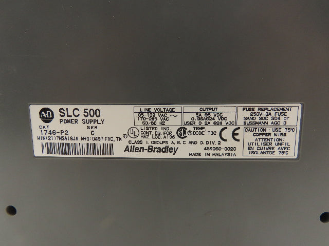 Allen Bradley 1746-A4 4-Slot Chassis Ser C Power Supply Input and Output Cards