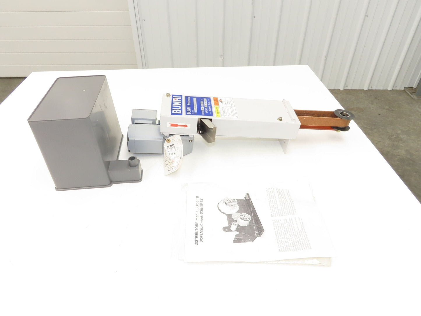 Bunri TOS-25-1 Separator Oil Skimmer 1" Wide Belt 8" Immersed 200V 3Ph Motor