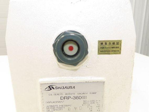 Shibaura DRP-360 III Vacuum Pump 360 l/min .75Kw 220v 3Ph Motor