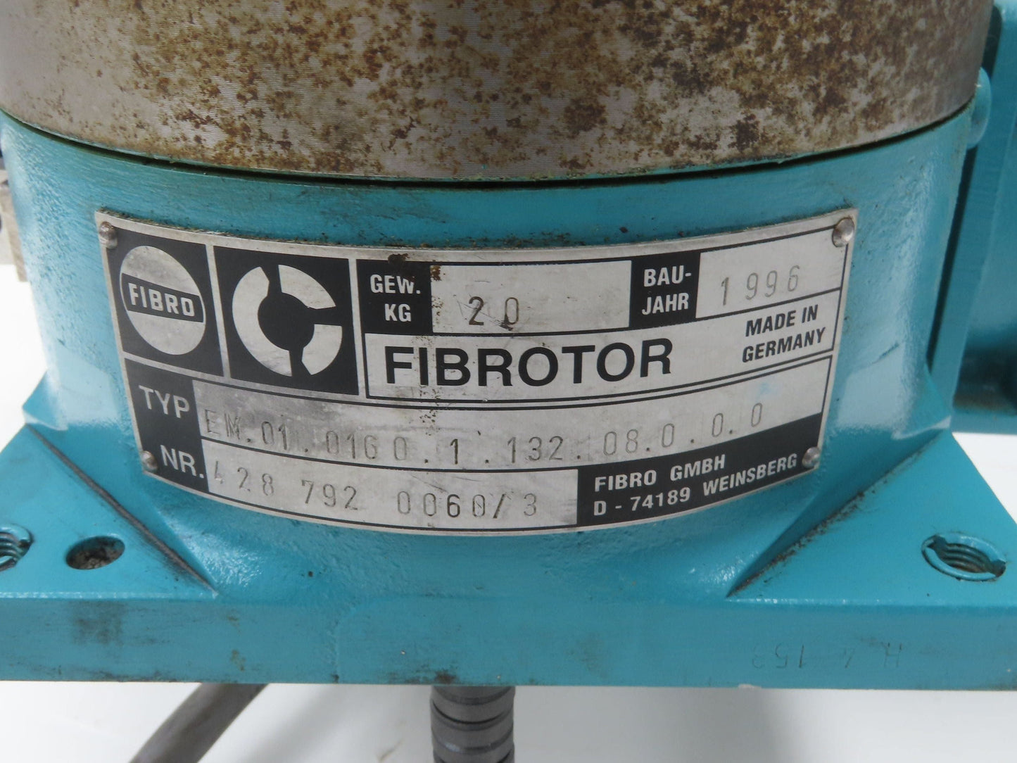 Fibro EM01.0160.1.132.08.0.0.0 Fibrotor Rotary Indexer 8 Position 3Ph 277/480v