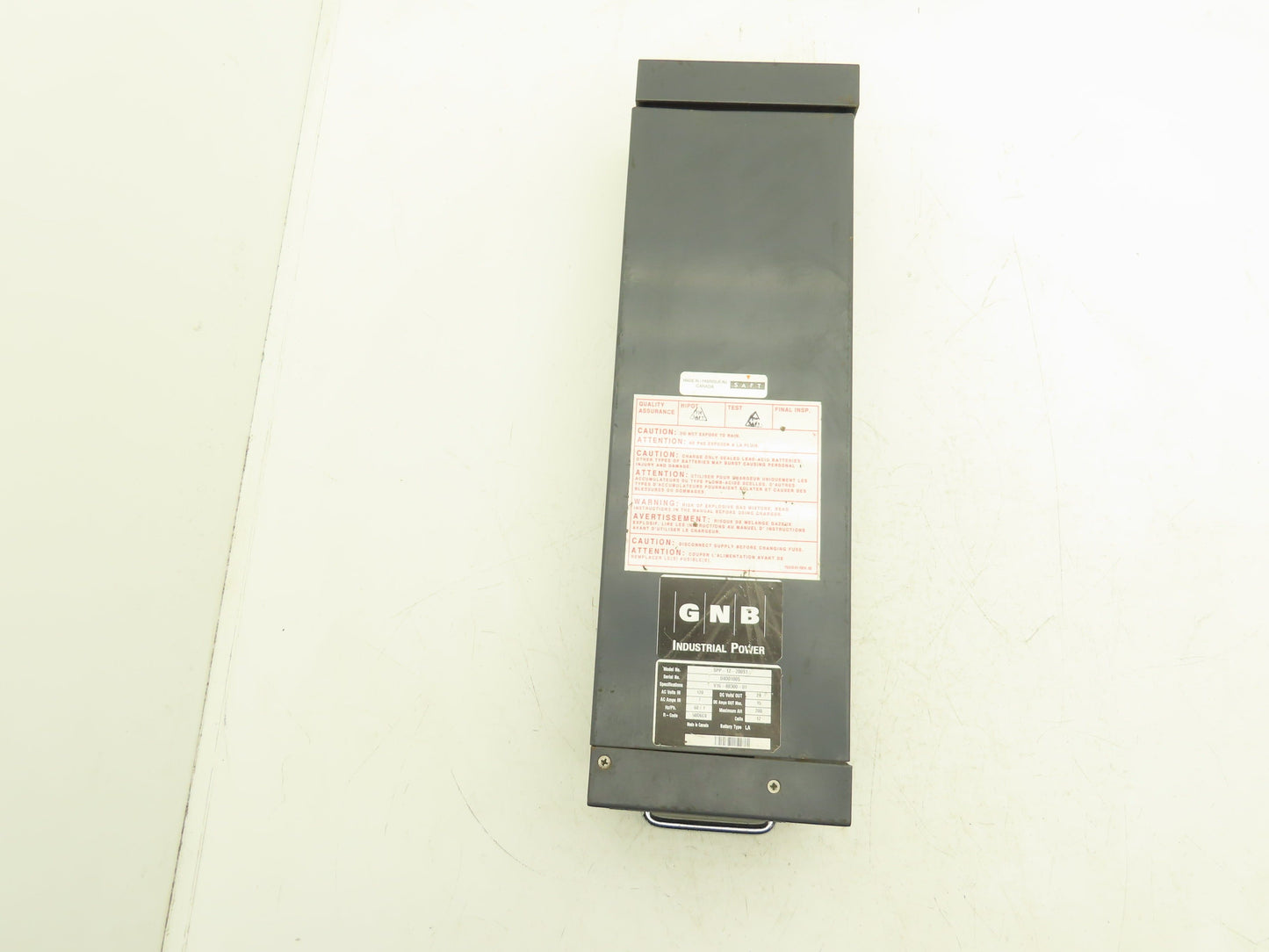 GNB SPP-12-200S1 SCR 50 Battery Charger 24VDC 15A 12 Cell 200AH 120V Input