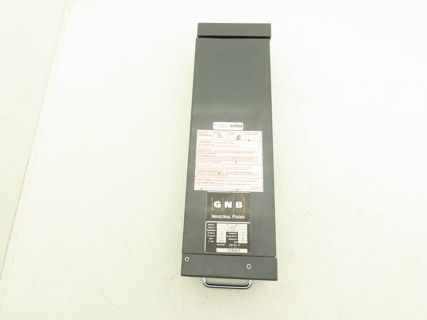GNB SPP-12-200S1 SCR 50 Battery Charger 24VDC 15A 12 Cell 200AH 120V Input