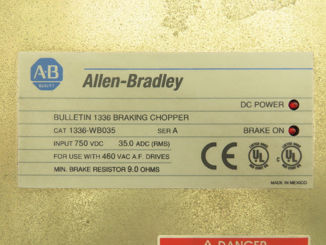 Allen Bradley 1336-WB035 750VDC Dynamic Brake Chopper for 460V AC VFD Drives