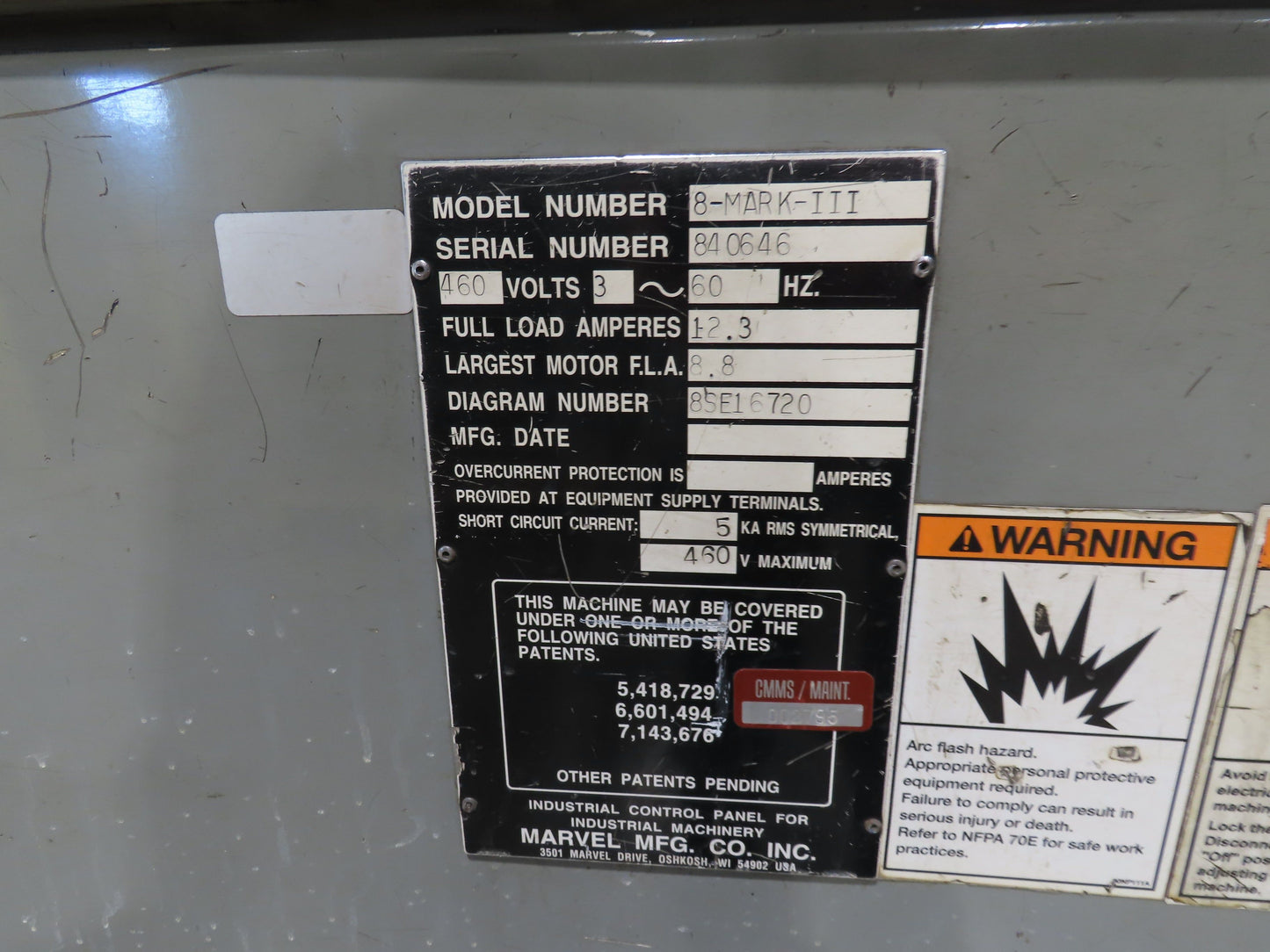 Marvel Series 8 Mark III 18"x 22" Vertical Tilt-Frame Band Saw