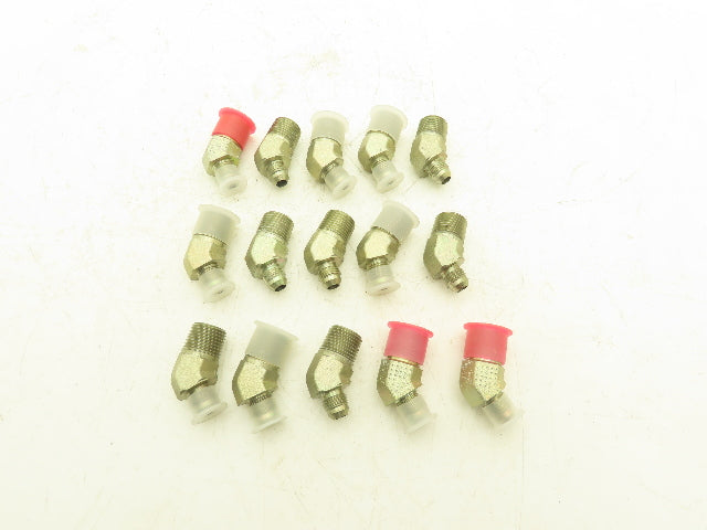 Parker 6-8 VTX-S 45° Elbow Connector 1/2 NPT to 3/8 SAE 37° Flare Lot of 15