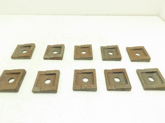 Acco Bridge Crane Rail Support Clamp Plate Cast Iron 2-1/2 x 2-3/4" Lot of 10