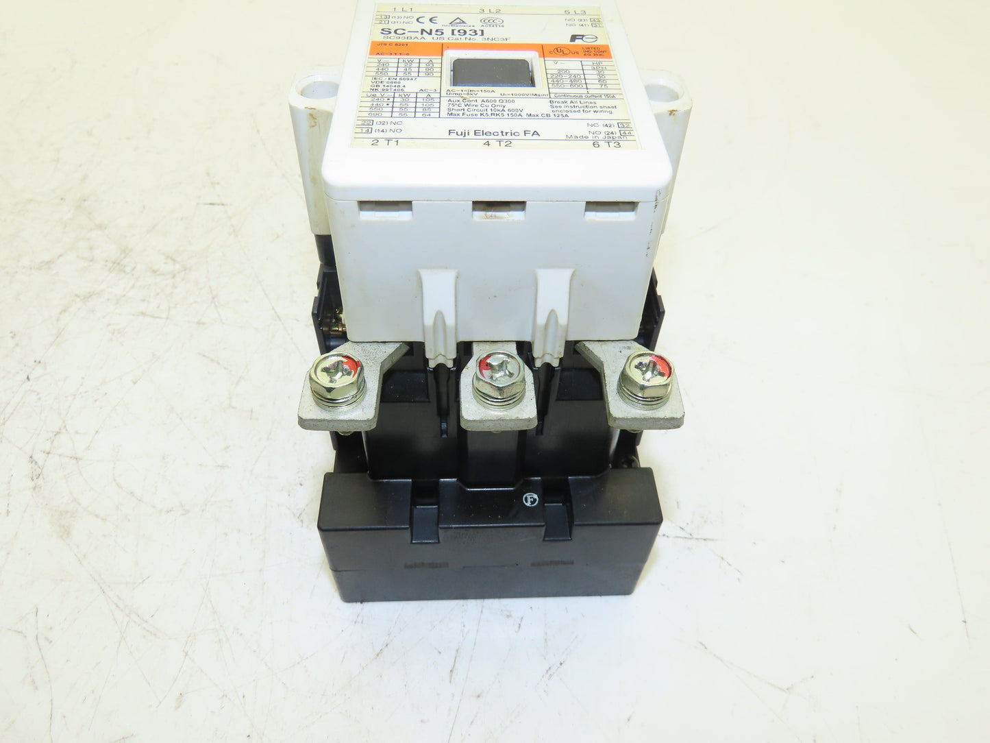 Fuji Electric 3NC3F SC-N5 Contactor 150A 3Ph 600v 75Hp Lot of 4