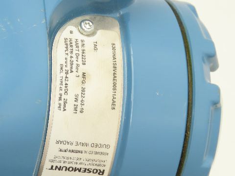 Rosemount 5300 Series Guided Wave Radar Level Transmitter 2" 150# 1800mm Probe