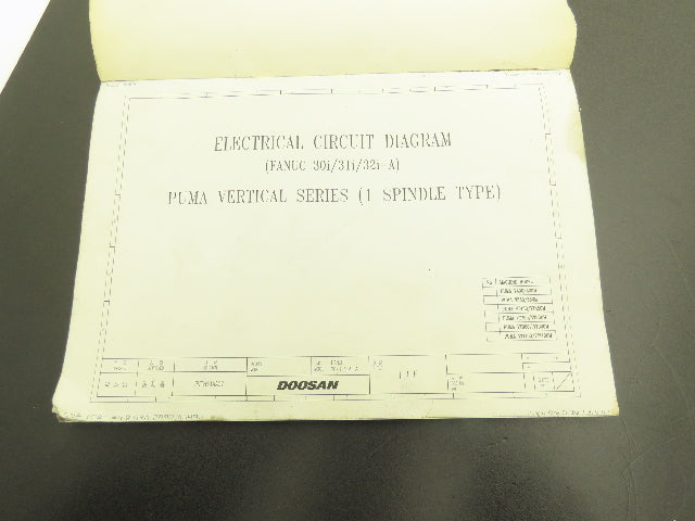 Doosan PVTH31AA07 Fanuc CNC System Electrical Circuit Diagram Book 30i/31i/32i-A