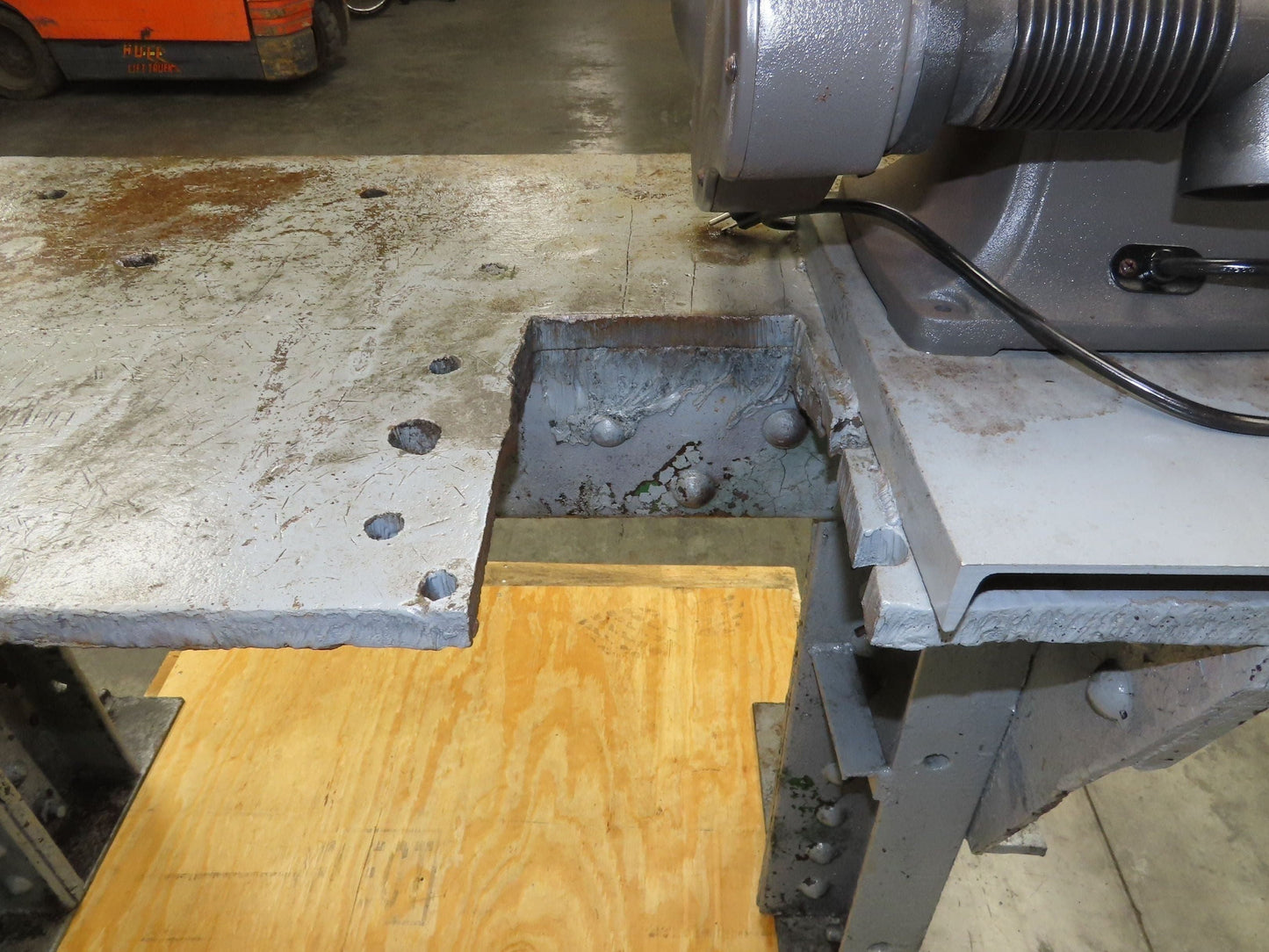 Vintage 1" Thick Top Steel Fabrication Welding Table Work Bench 56"x24"x33"