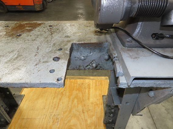 Vintage 1" Thick Top Steel Fabrication Welding Table Work Bench 56"x24"x33"