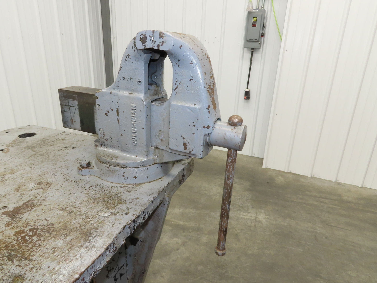 Vintage 1" Thick Top Steel Fabrication Welding Table Work Bench 56"x24"x33"