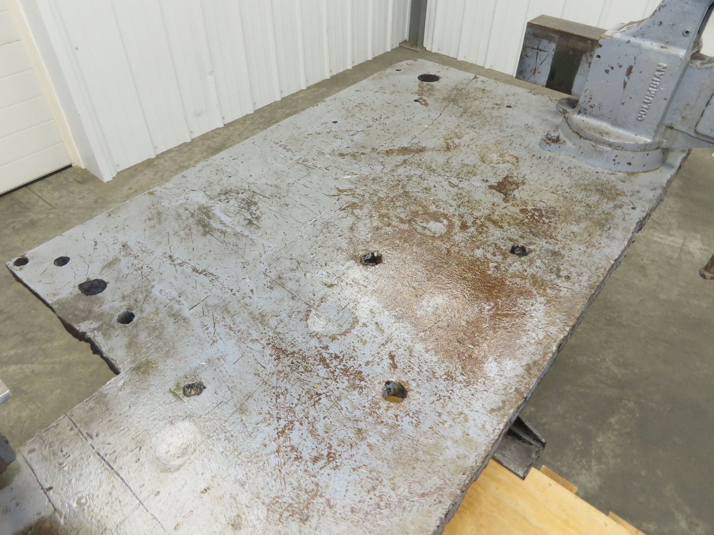 Vintage 1" Thick Top Steel Fabrication Welding Table Work Bench 56"x24"x33"