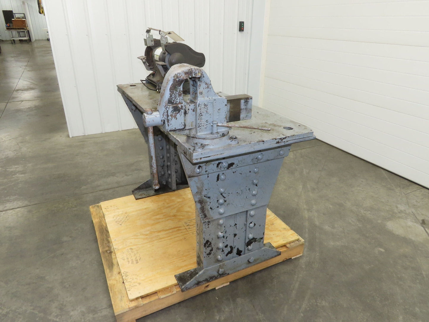 Vintage 1" Thick Top Steel Fabrication Welding Table Work Bench 56"x24"x33"