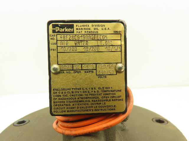 Parker 7742-032 Gold Ring Bronze Globe Valve 3"NPT 120V Solenoid Operated