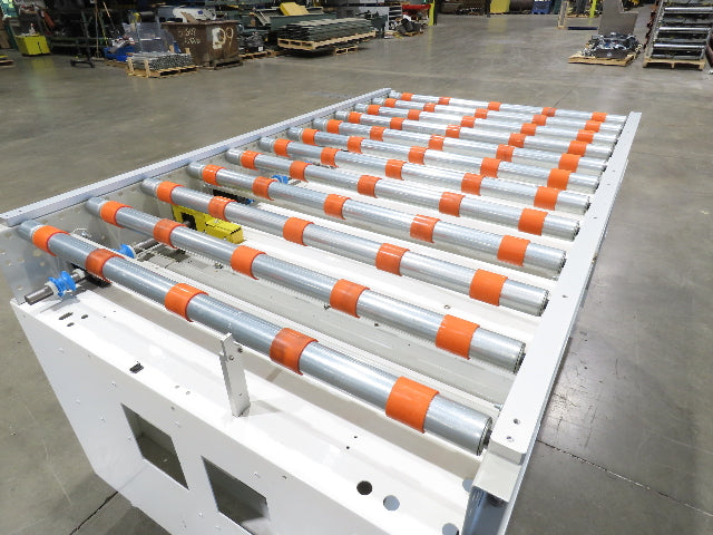 Roach 44"x 6' Live Roller Conveyor 41"BF Line Shaft O-Ring Drive 460V 3PH 106fpm