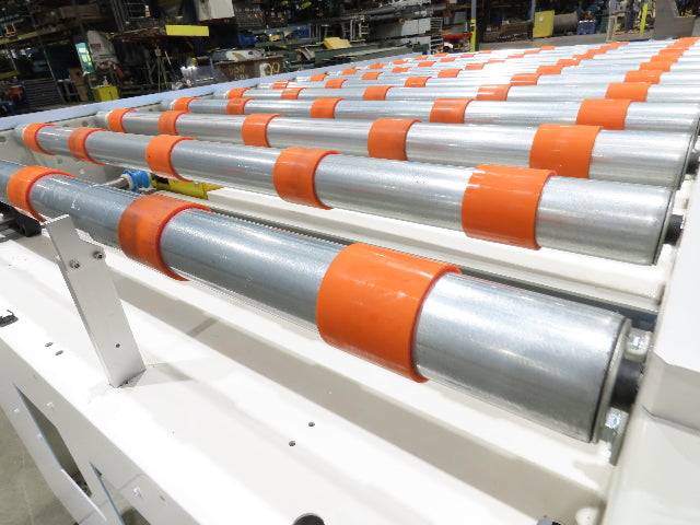 Roach 44"x 6' Live Roller Conveyor 41"BF Line Shaft O-Ring Drive 460V 3PH 106fpm