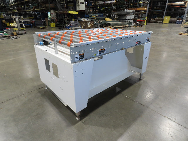 Roach 44"x 6' Live Roller Conveyor 41"BF Line Shaft O-Ring Drive 460V 3PH 106fpm