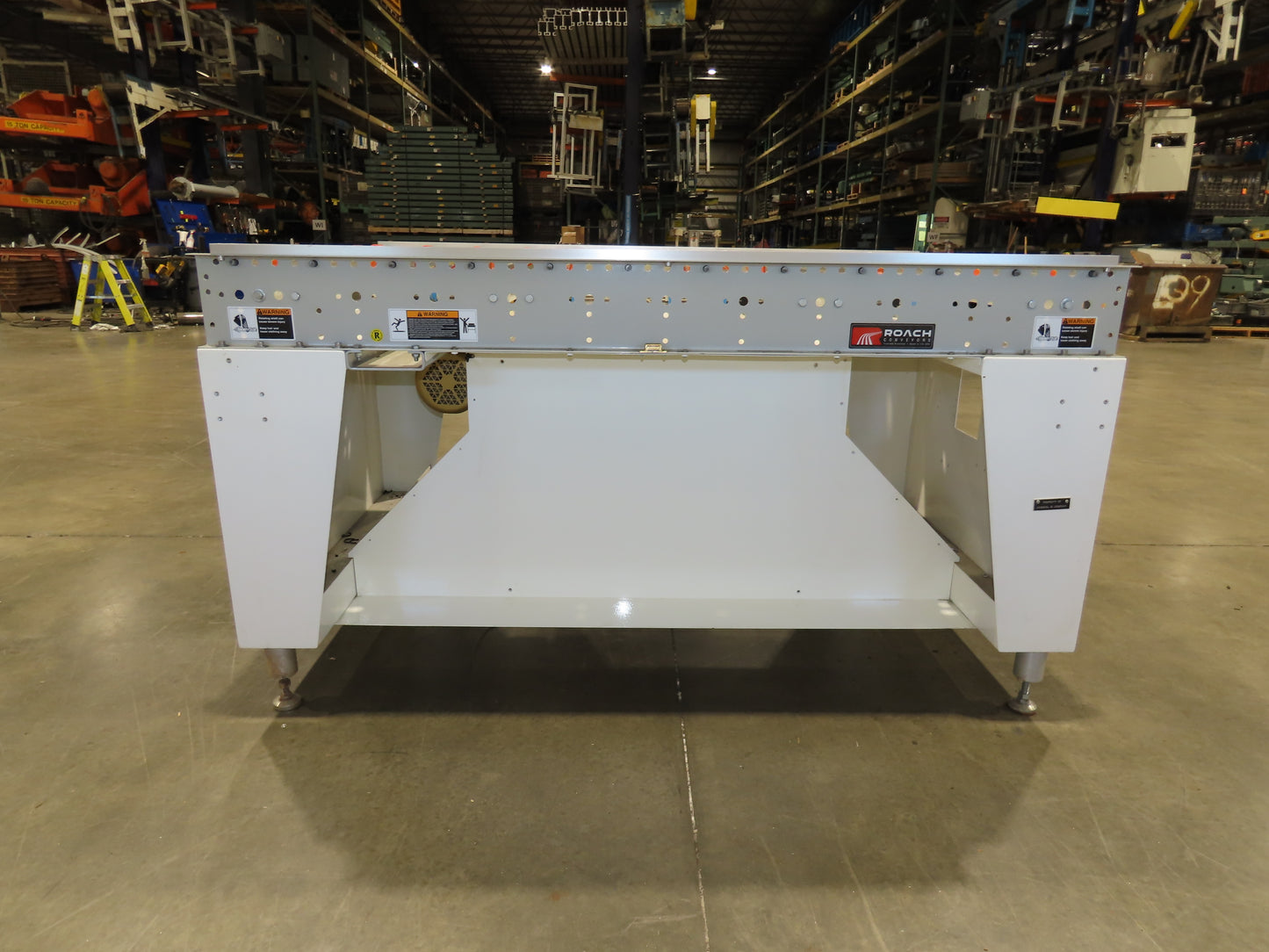 Roach 44"x 6' Live Roller Conveyor 41"BF Line Shaft O-Ring Drive 460V 3PH 106fpm