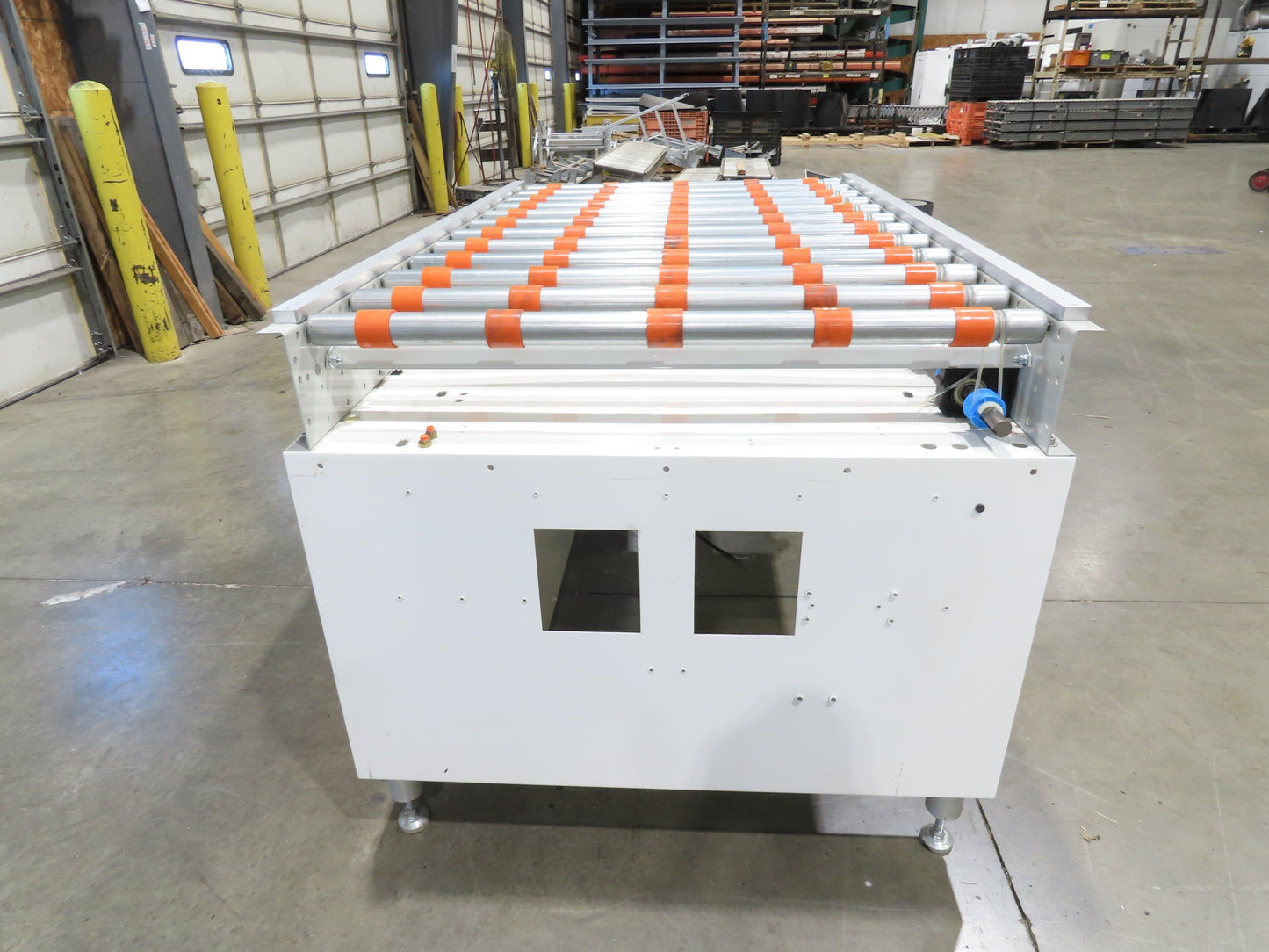 Roach 44"x 6' Live Roller Conveyor 41"BF Line Shaft O-Ring Drive 460V 3PH 106fpm