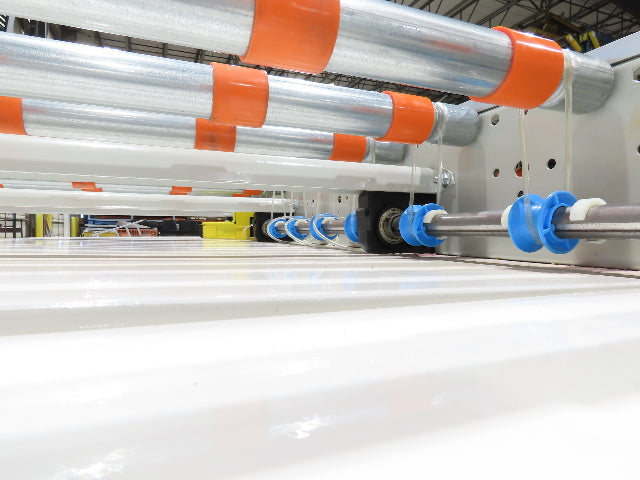 Roach 44"x 6' Live Roller Conveyor 41"BF Line Shaft O-Ring Drive 460V 3PH 106fpm