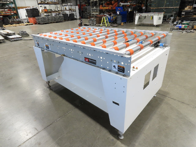Roach 44"x 6' Live Roller Conveyor 41"BF Line Shaft O-Ring Drive 460V 3PH 106fpm