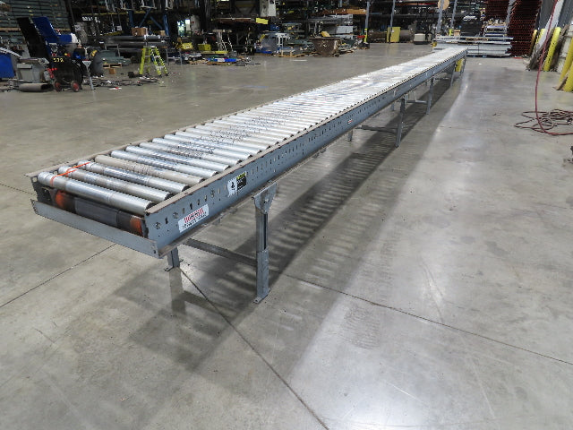 Automotion 24"x 45' Belt Drive Zero Pressure Roller Conveyor 460V Center Drive
