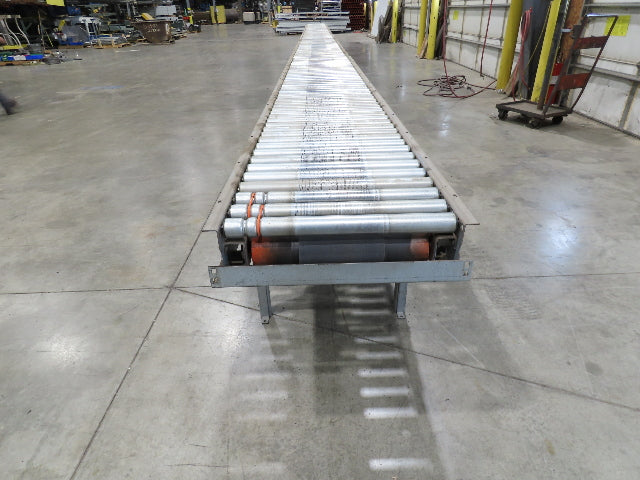 Automotion 24"x 45' Belt Drive Zero Pressure Roller Conveyor 460V Center Drive