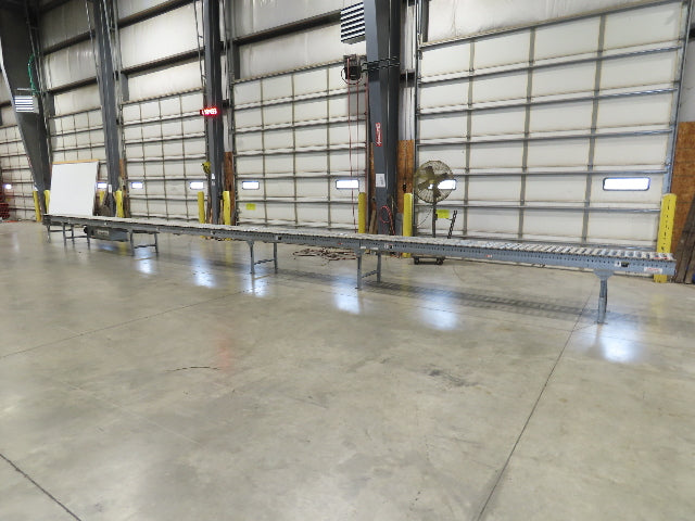Automotion 24"x 45' Belt Drive Zero Pressure Roller Conveyor 460V Center Drive