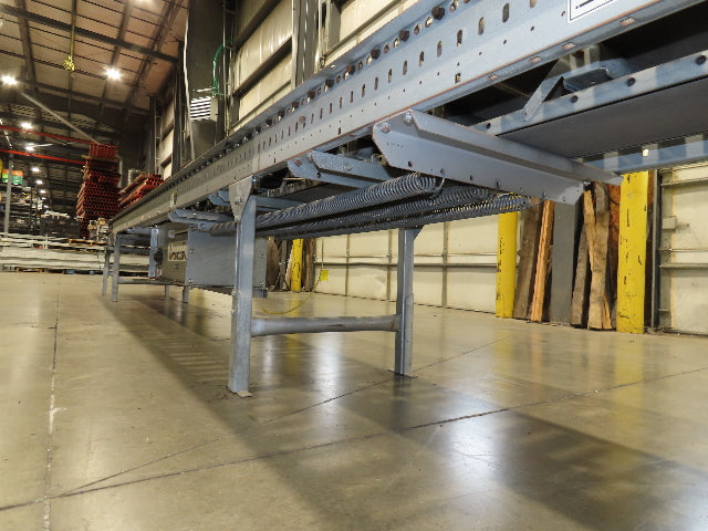 Automotion 24"x 45' Belt Drive Zero Pressure Roller Conveyor 460V Center Drive