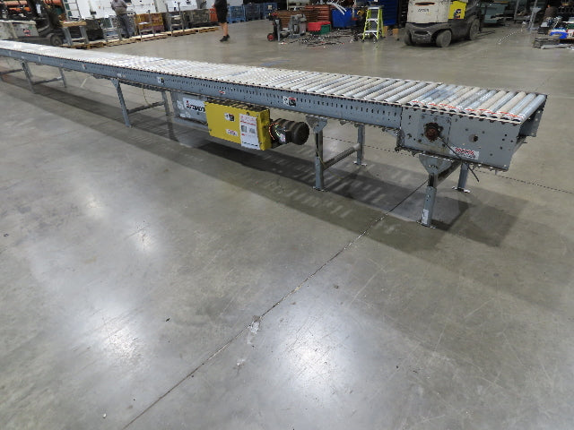 Automotion 24"x 45' Belt Drive Zero Pressure Roller Conveyor 460V Center Drive