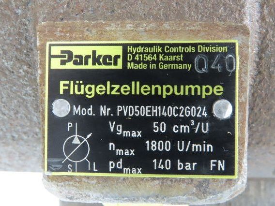 Parker PVD50EH140C2G024 Hydraulic Pump 19.5 GPM 2000 PSI 50cm³