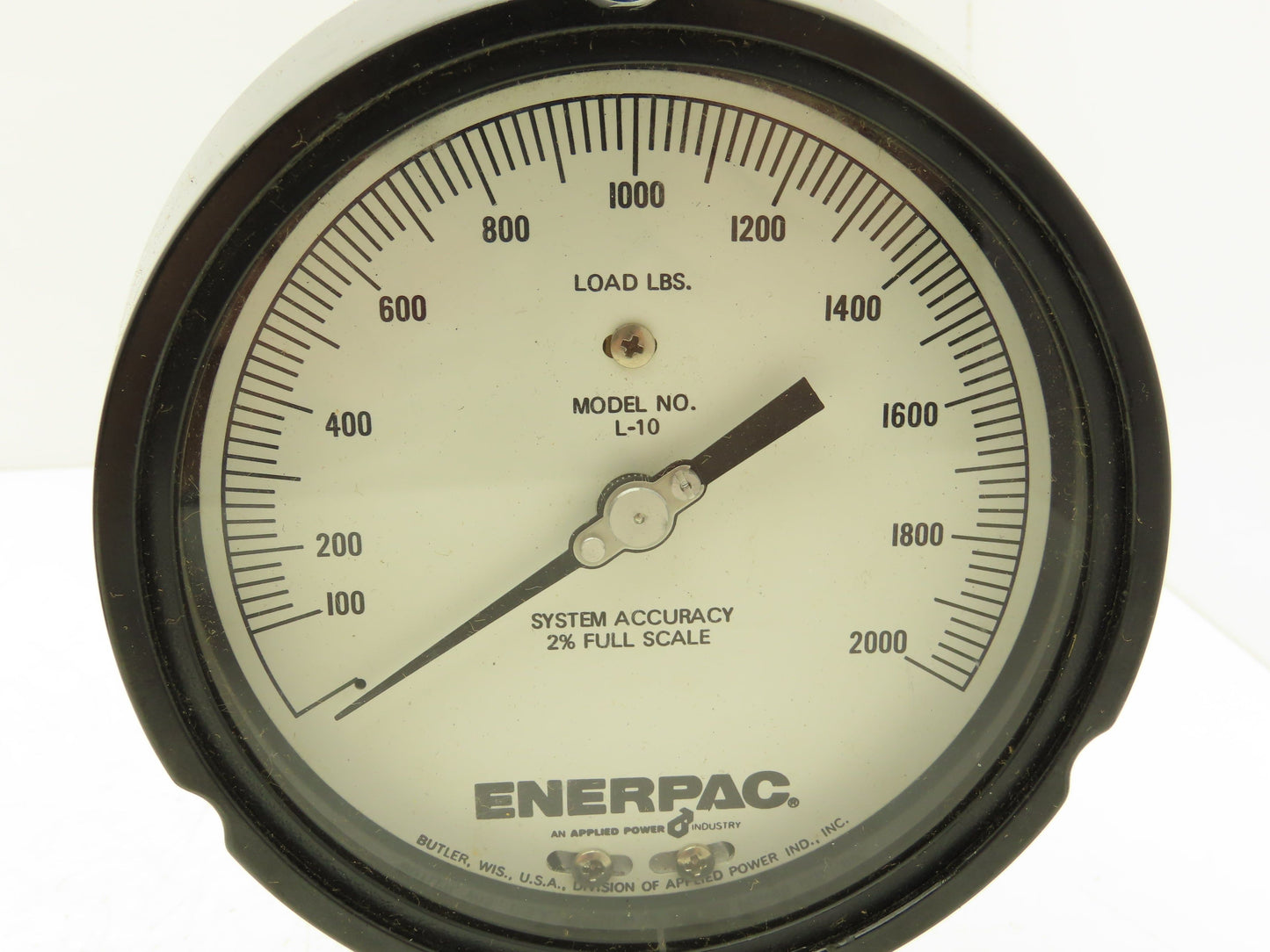 Enerpac L-10 Gauge Hydraulic Pressure 2K 2000 PSI 4.5" Dial 1/4" NPT