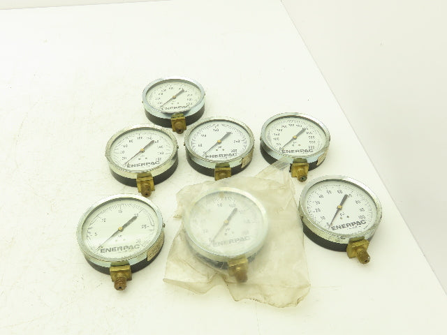 Enerpac Pressure Gauges 4" Dial 1/4" NPT 100-1000 PSI Lot of 7