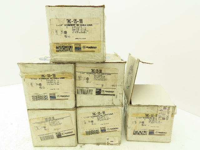 Appleton EGS TMC-125-188 Aluminum Metal Clad Cable Connector 1-1/4" Lot of 6