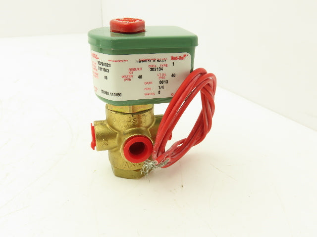 Asco Redhat 8320A023 Solenoid Valve 3-Way 40 PSI 1/4 NPT NC 120V T811803