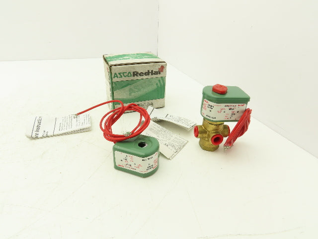 Asco Redhat 8320A023 Solenoid Valve 3-Way 40 PSI 1/4 NPT NC 120V T811803